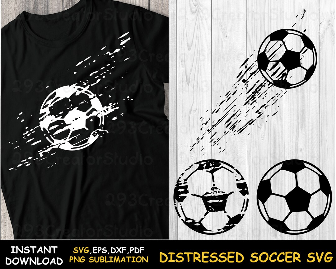 Distressed Soccer Svg, Motion Soccer Ball Png, Football Logo Png Shirt