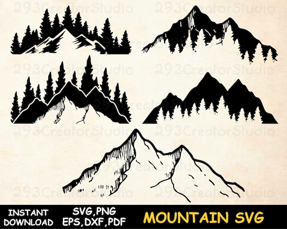 Free Free 297 Mountain Range With Trees Svg SVG PNG EPS DXF File
