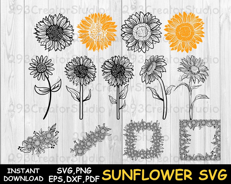 Free Free Sunflower Bunch Svg 212 SVG PNG EPS DXF File
