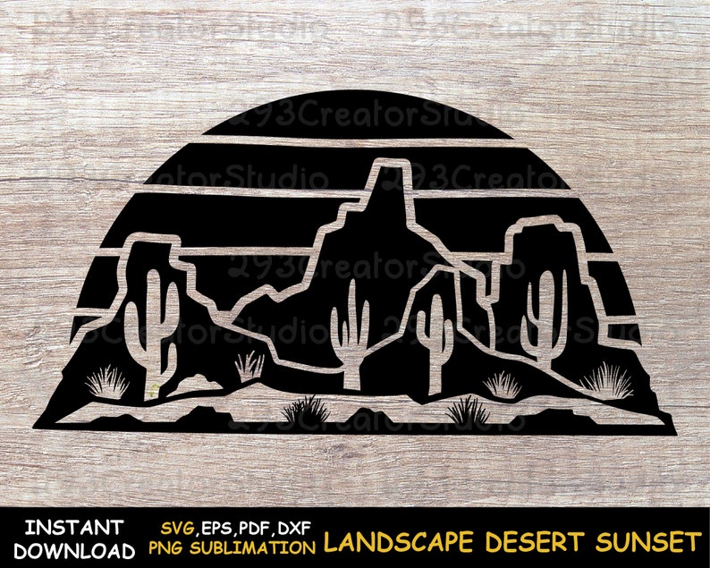 Desert Landscape Sunset Shirt svg, Southwest Png Shirt Print, Western Png Sublimation Design, Desert Cactus Png, Rock Mountain Shirt Print image 2