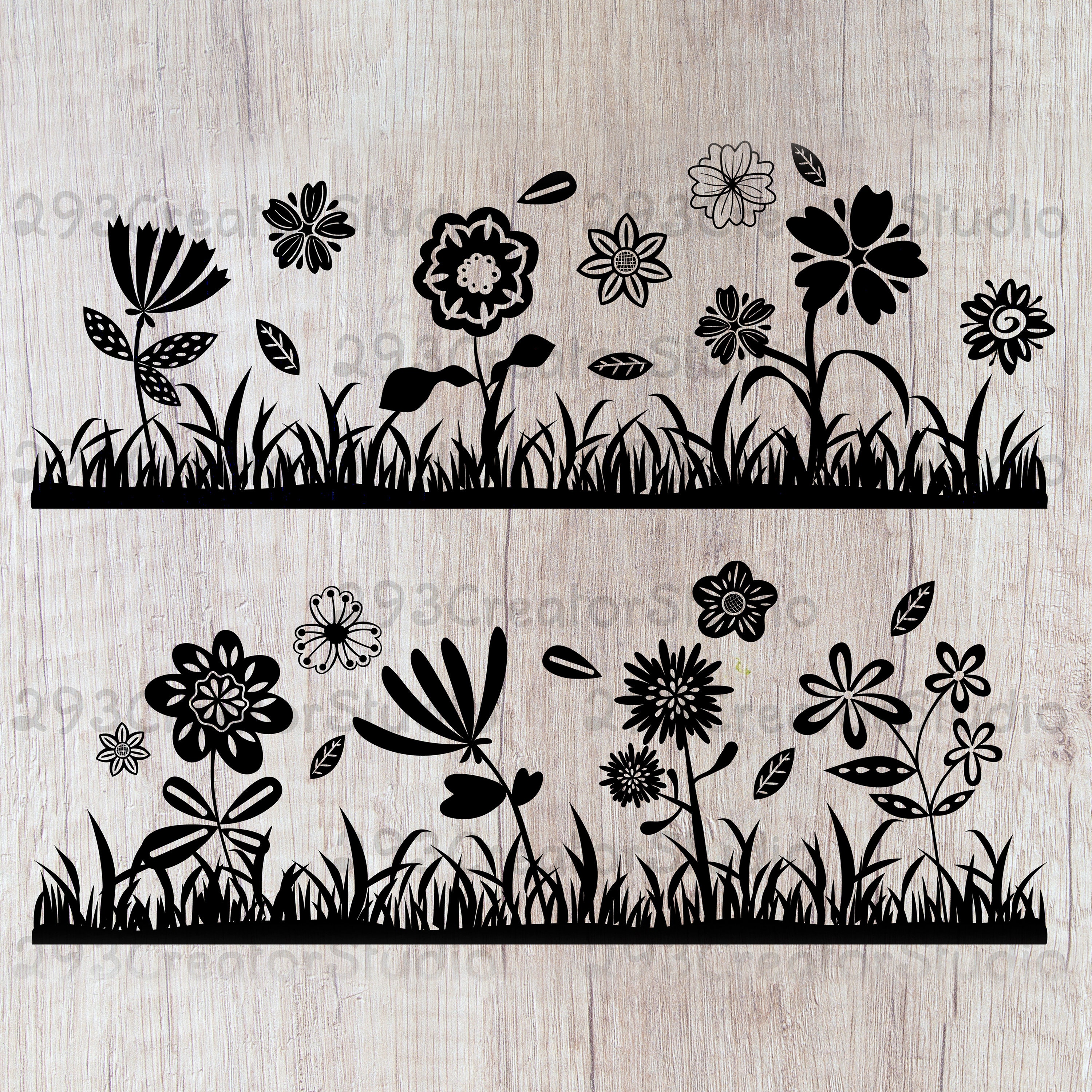 Free Free 222 Silhouette Flower Garden Svg SVG PNG EPS DXF File