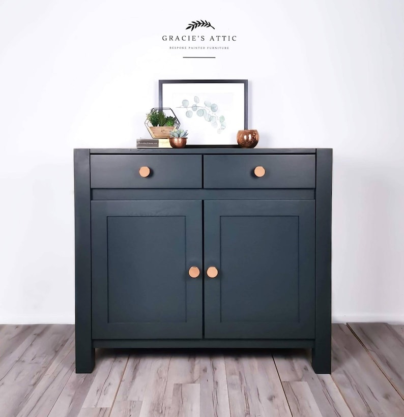 Navy Blue Sideboard Entryway Furniture Blue Buffet Etsy UK