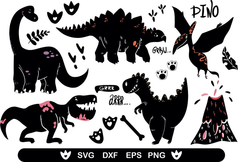 Download Dinosaur svg files Birthday Dinosaur clipart svg files T ...