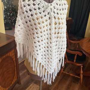 Hand crochet poncho