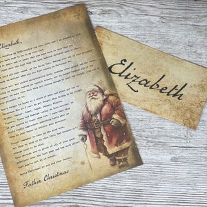 Carta personalizada de Papá Noel con sello de cera real