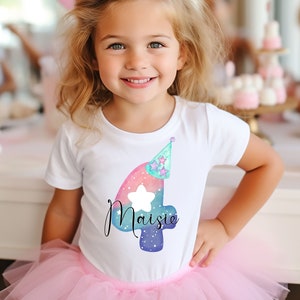 Personalised Birthday T-shirt Party Hat Numbers