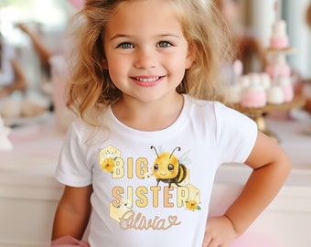 Personalised Promoted To Big Sister Pregnancy Announcement T-Shirt