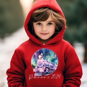 Personalised Lapland 2024 Express Family Hoodies Lapland Hoodies