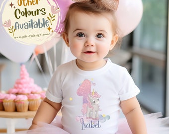 Personalisiertes T-Shirt „Aufgepasst Welt – Ich Bin Jetzt 3“ – Mit Einhorn & Namen, Für Mädchen