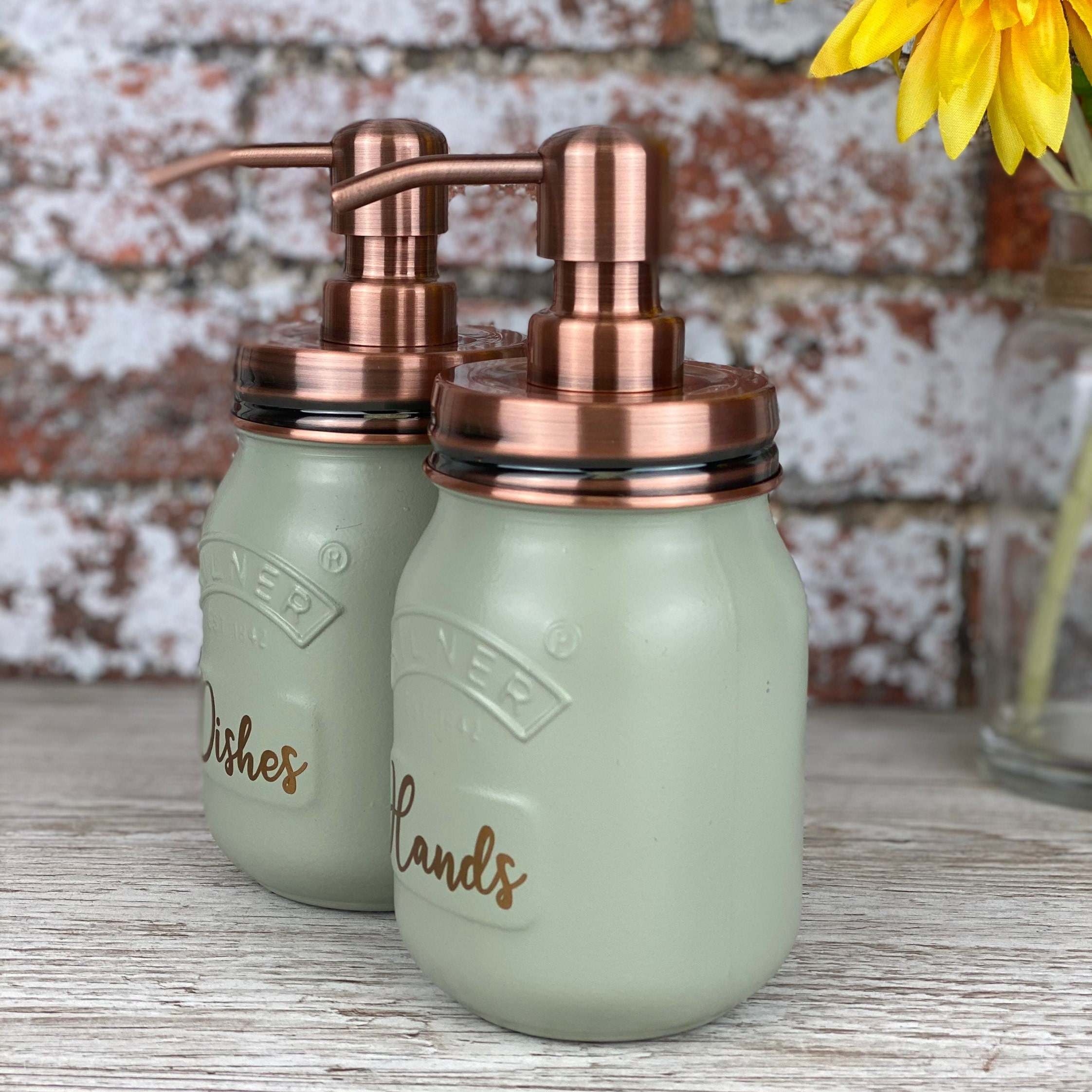 Kilner Jar Sage Green Soap Dispenser Etsy UK