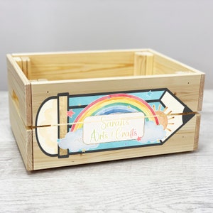 Personalised Arts And Craft Storage Tray Crate