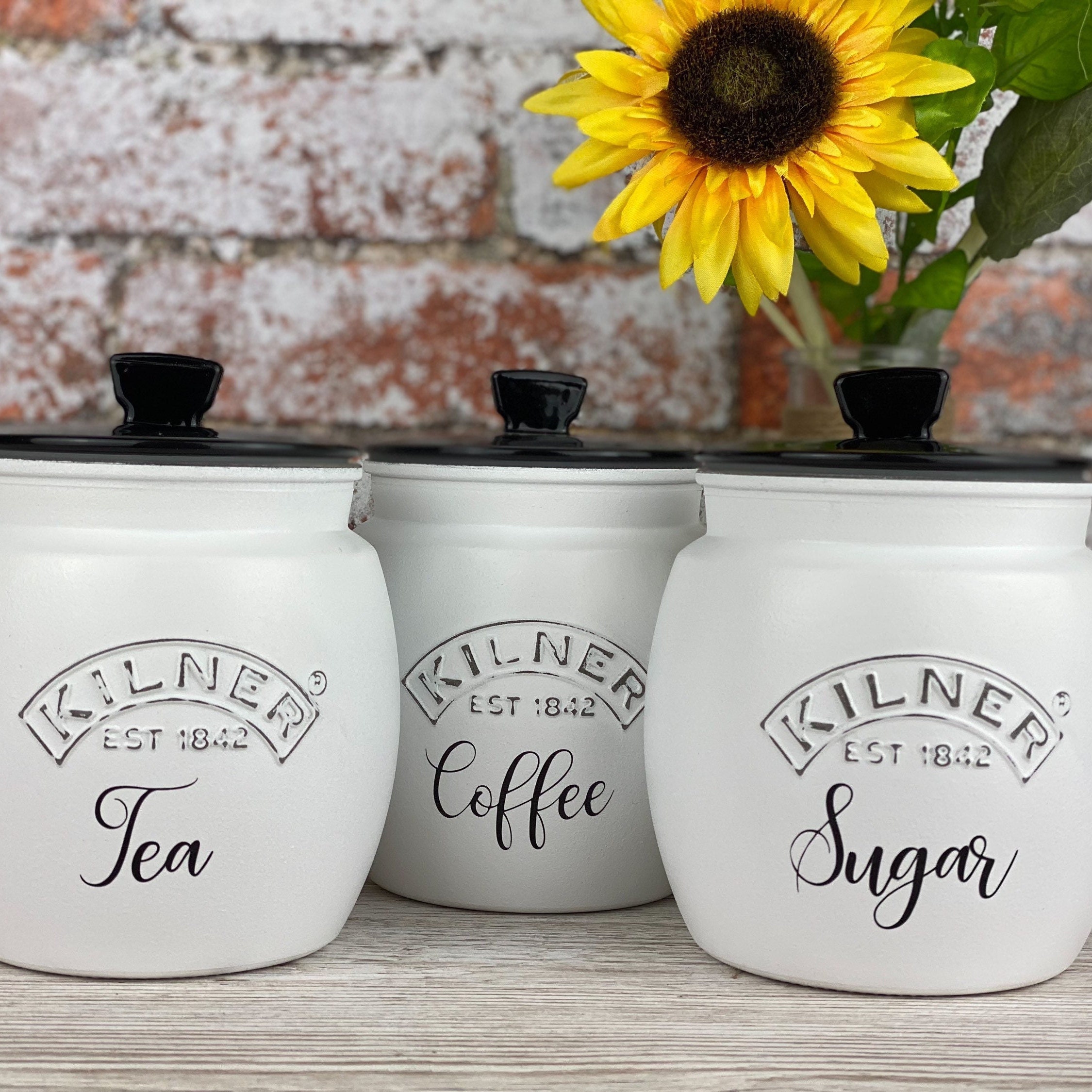 etsy kilner tea coffee sugar