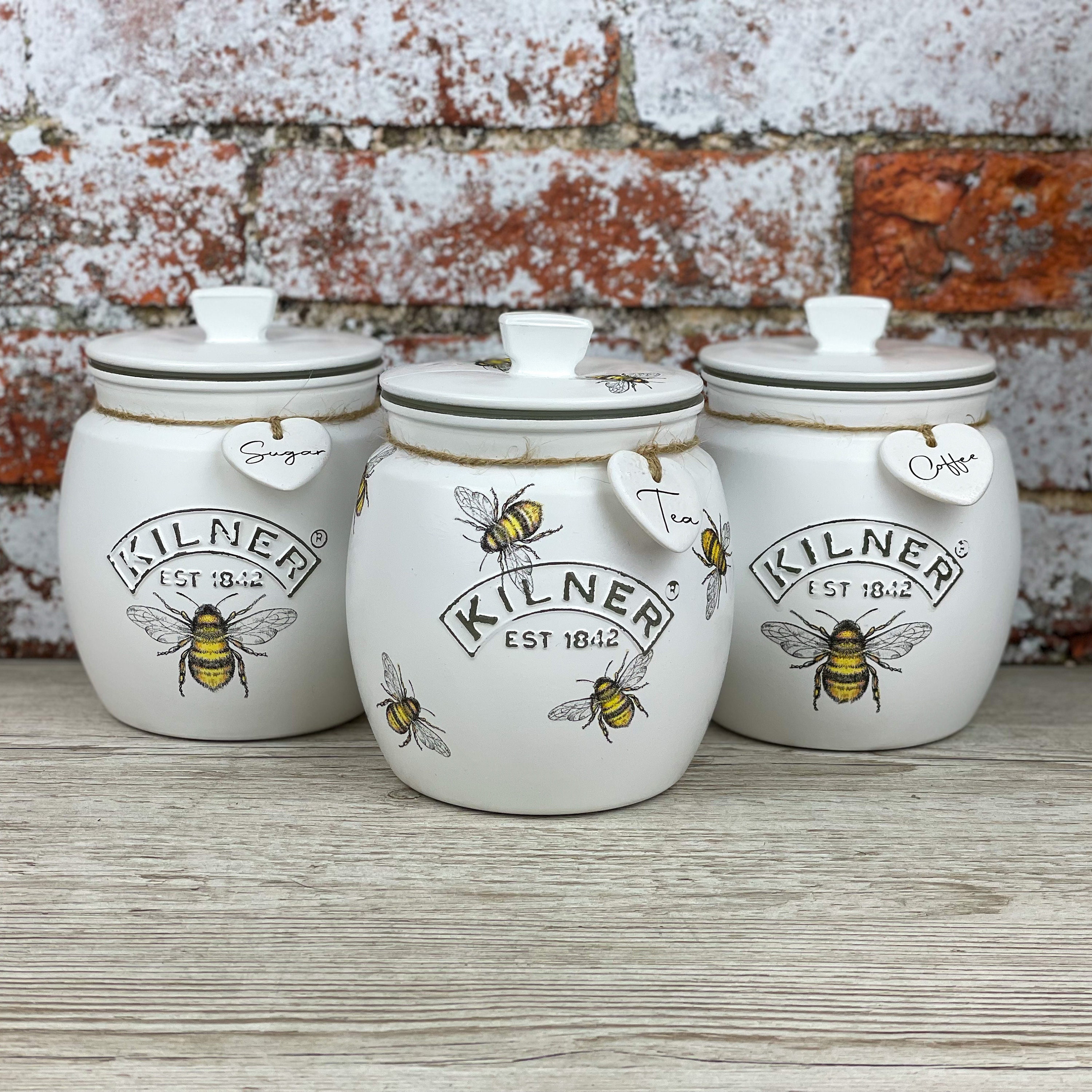 etsy kilner tea coffee sugar