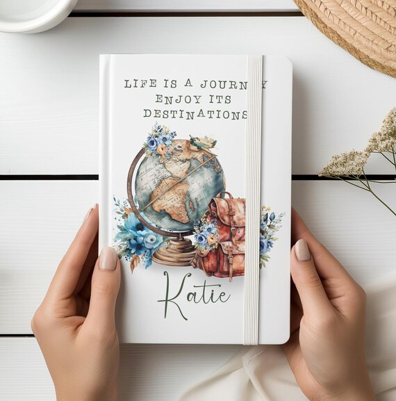 Personalised Luxury Leather Look Notebook Vintage Style 