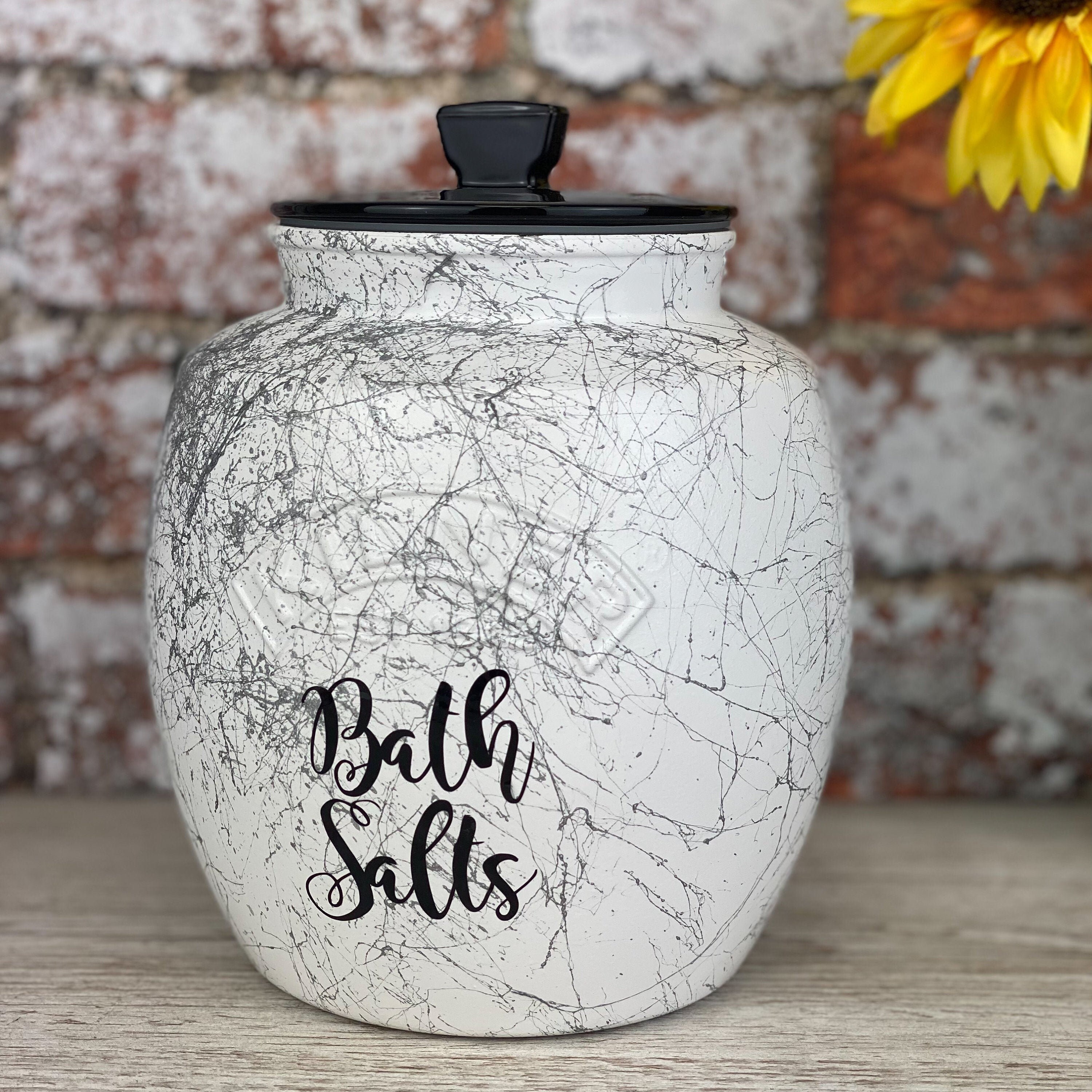 Kilner Bath Salt Storage Jar Marble Effect Etsy