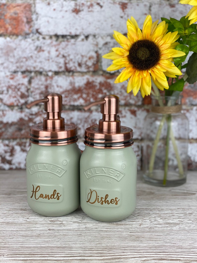 Kilner Jar Sage Green Soap Dispenser Etsy