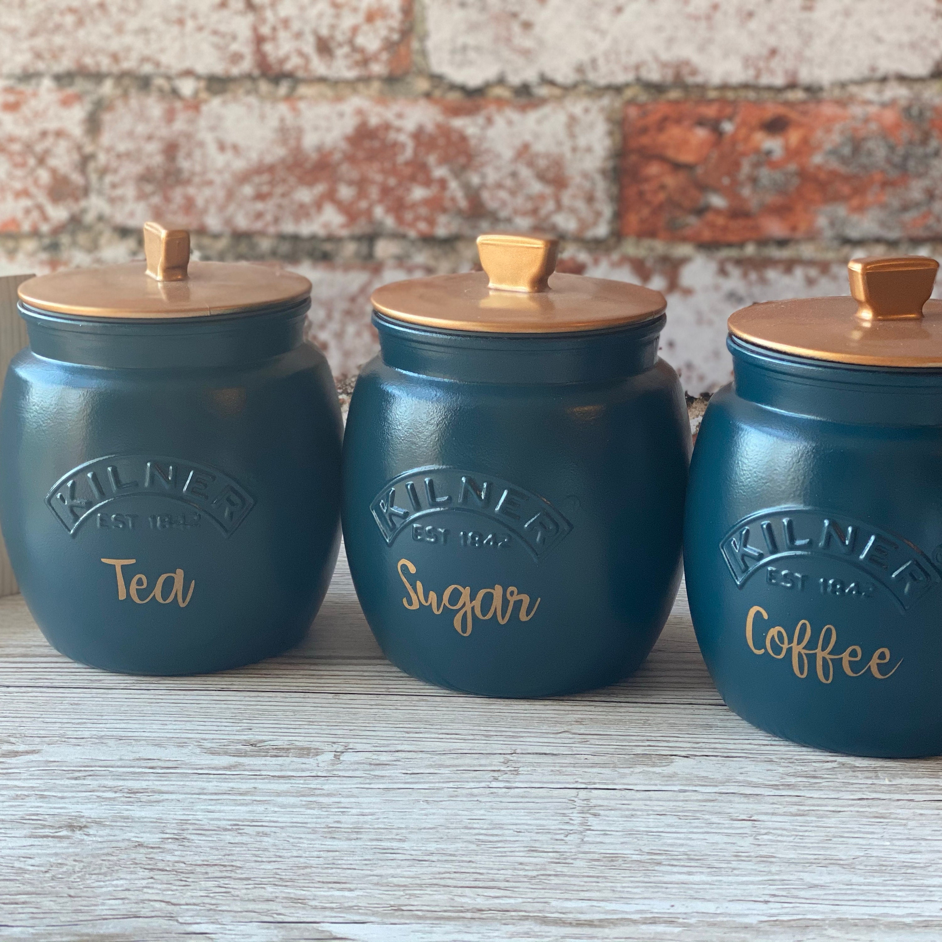Kilner Tea Coffee Sugar Midnight Blue 