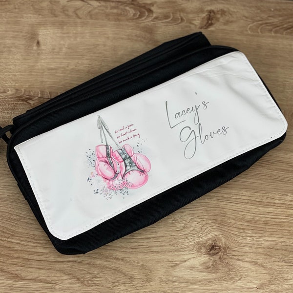 Personalised Pink Boxing Boot Shoe Bag