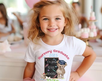 Personalised T-shirt Nursery Kindergarten Graduate 2025 - Other T-Shirt Colours Available
