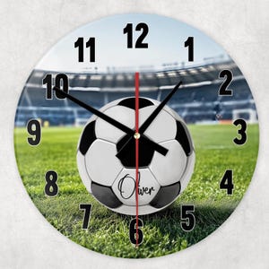 Personalisierte Glas rahmenlose Wanduhr Fußball Thema