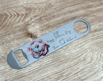 Personalised Classic Beer Bottle Opener Blade England Football Themed