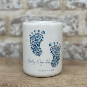 Personalised Memorial Forget Me Not Candle Holder image 7