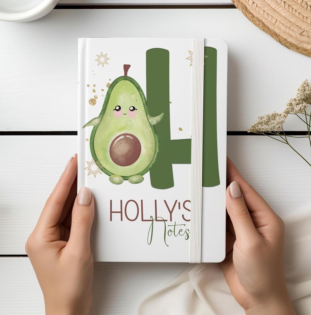 Personalised Luxury Leather Look Avocado Notebook - Etsy