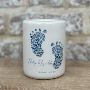 Personalised Memorial Forget Me Not Candle Holder image 4