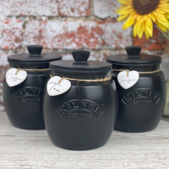etsy kilner tea coffee sugar