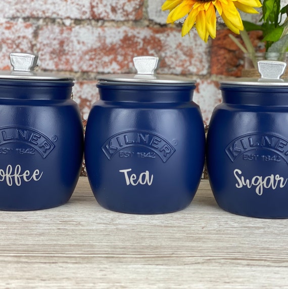 etsy kilner tea coffee sugar