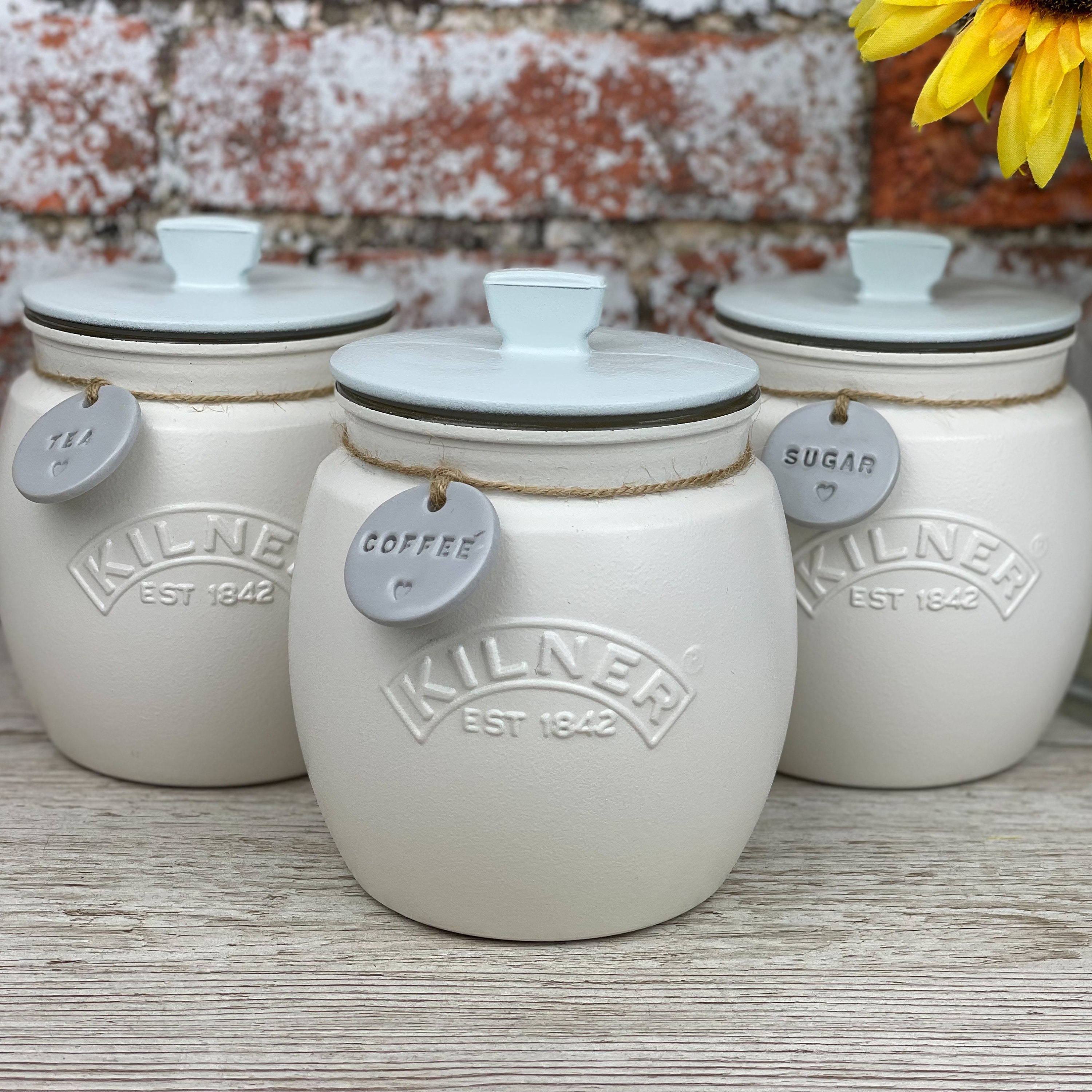 etsy kilner tea coffee sugar