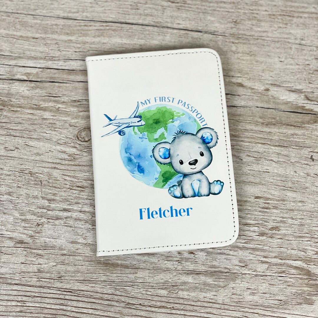 Personalised My First Passport Cover Blue Etsy