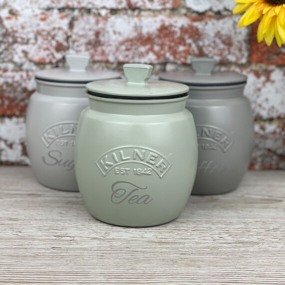 etsy kilner tea coffee sugar