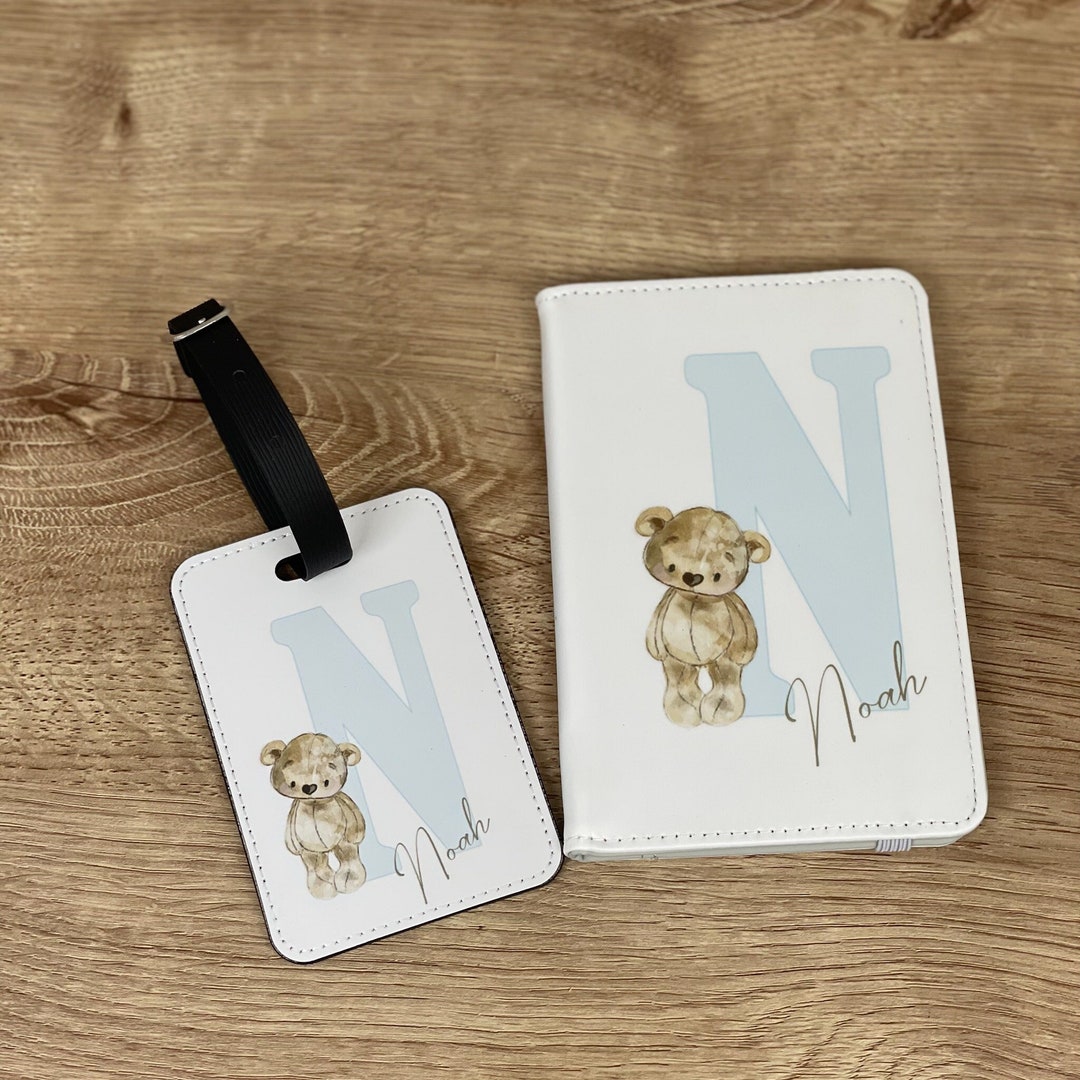 Personalised My First Passport Cover Blue Teddy Etsy Canada