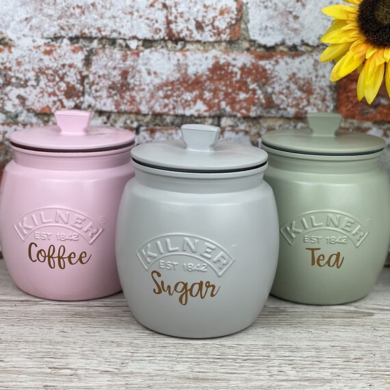 etsy kilner tea coffee sugar
