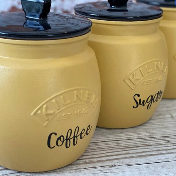etsy kilner tea coffee sugar