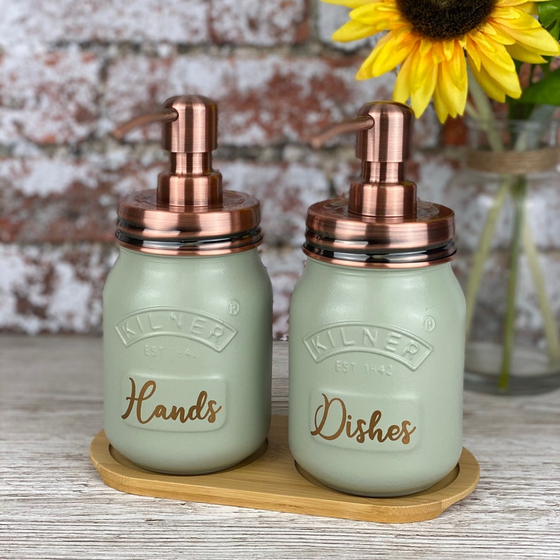 Kilner Jar Sage Green Soap Dispenser Etsy UK