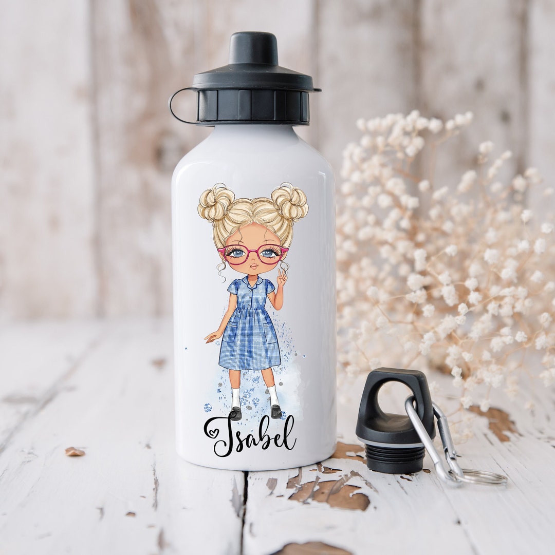 Personalised Back to School Navy Uniform Water Bottle - Etsy