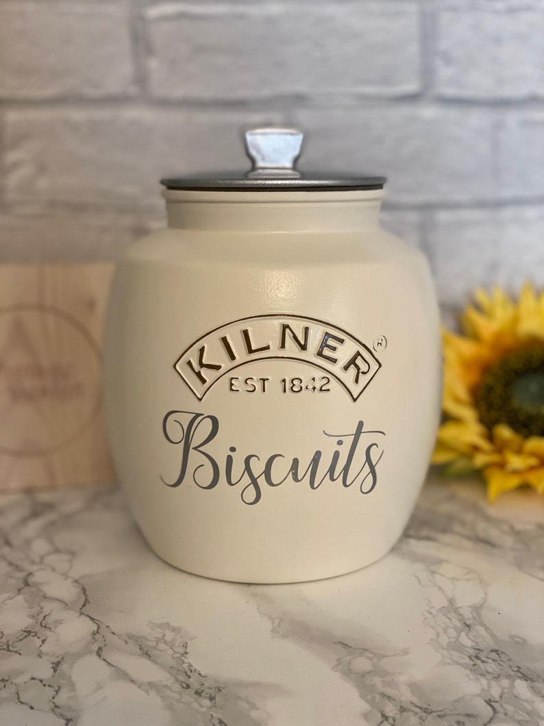 Tea Coffee Sugar Kilner Canisters CREAM Etsy