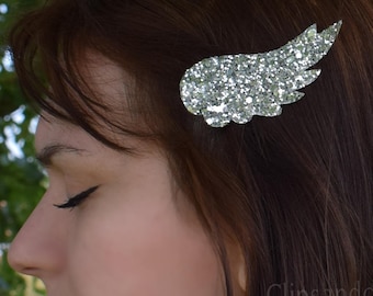 Viking Silver Angel Wing Hair Clip ? 1pc Viking Angel Wing Hairpin compatible women main image 3