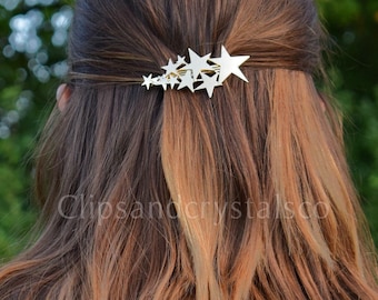 10 Stück Metall-Haarnadeln Set – Geometrische Haarspangen In Federkreis, Dreieck, Schmetterling & Mondform – Gold & Silber