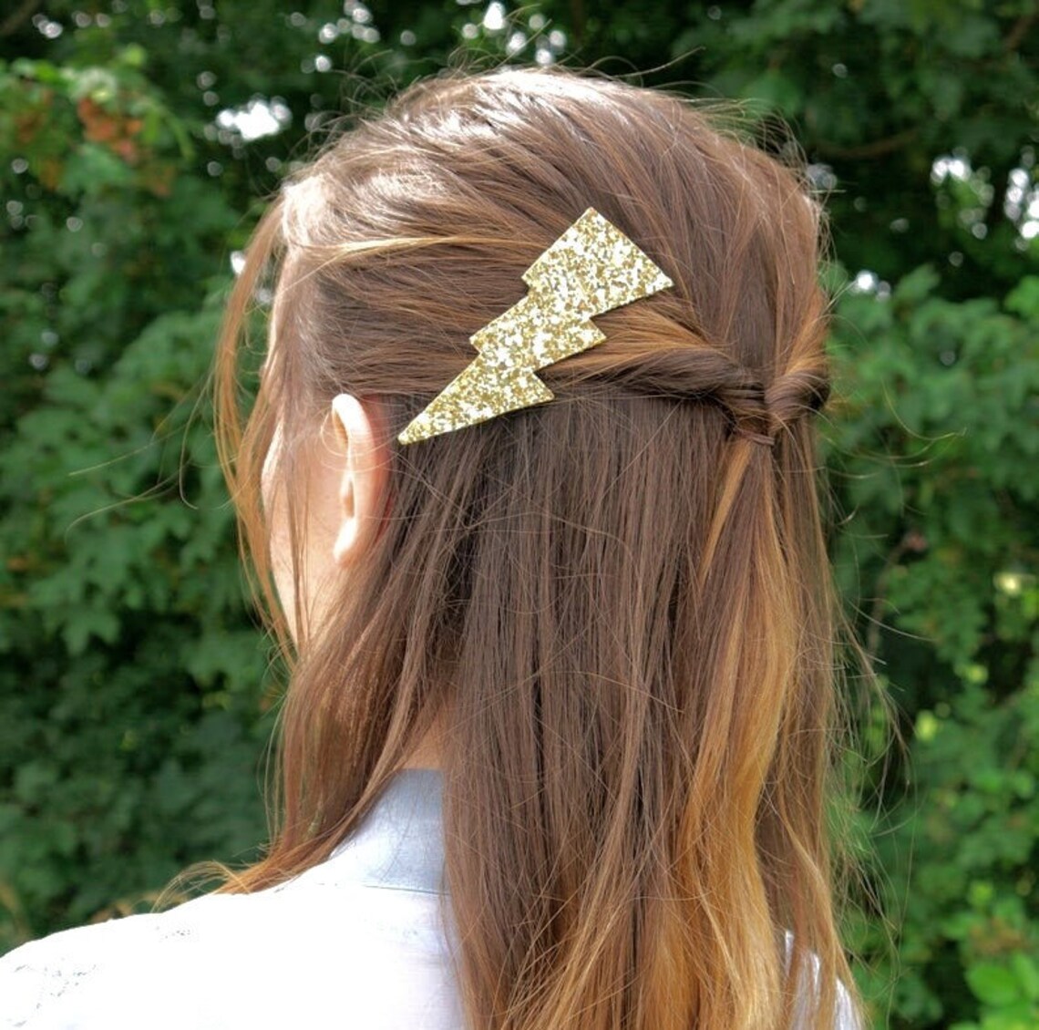 Lightning bolt hair clip boho hair clip celestial hair clip Etsy