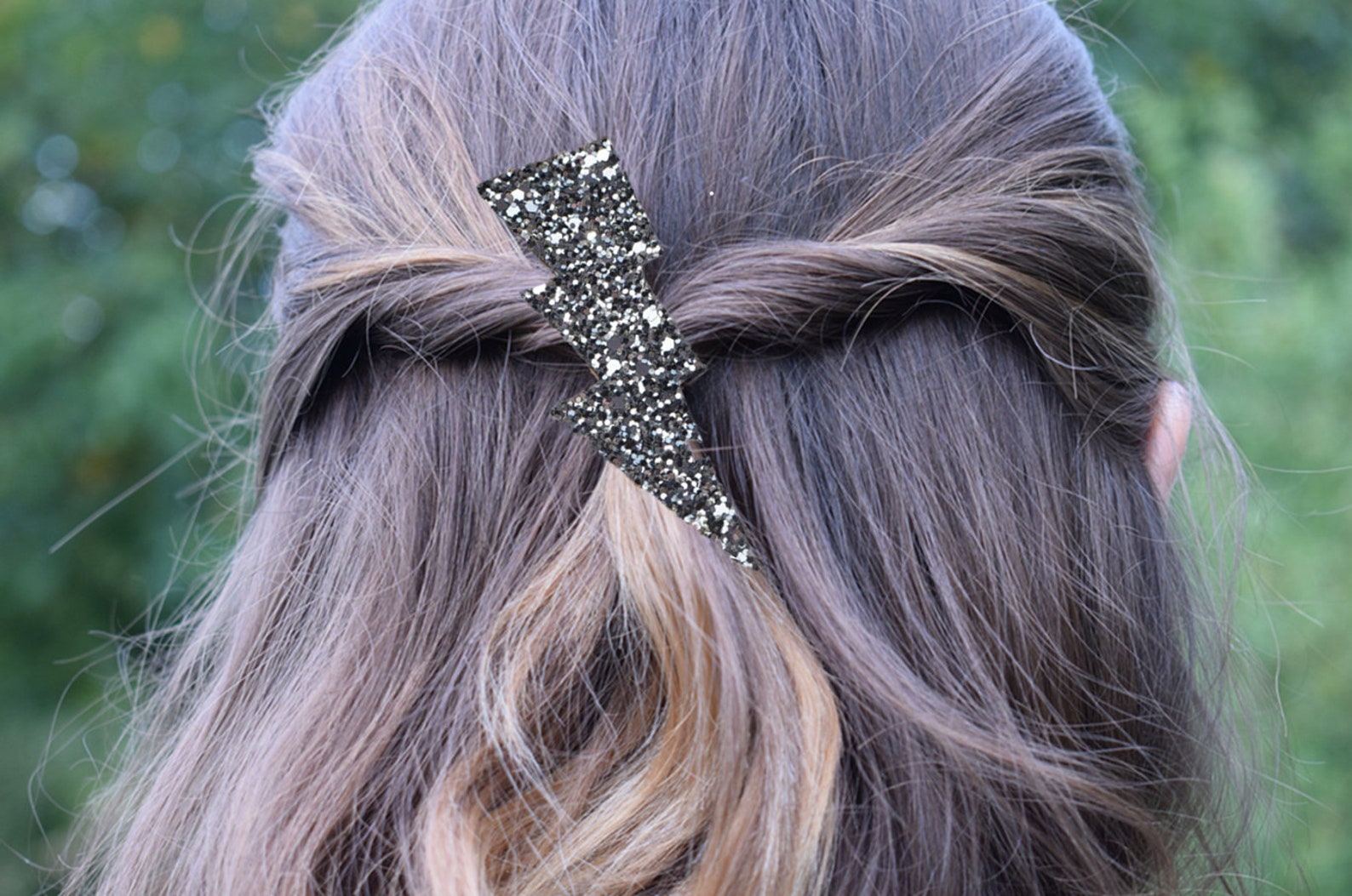 Lightning bolt hair clip boho hair clip celestial hair clip Etsy
