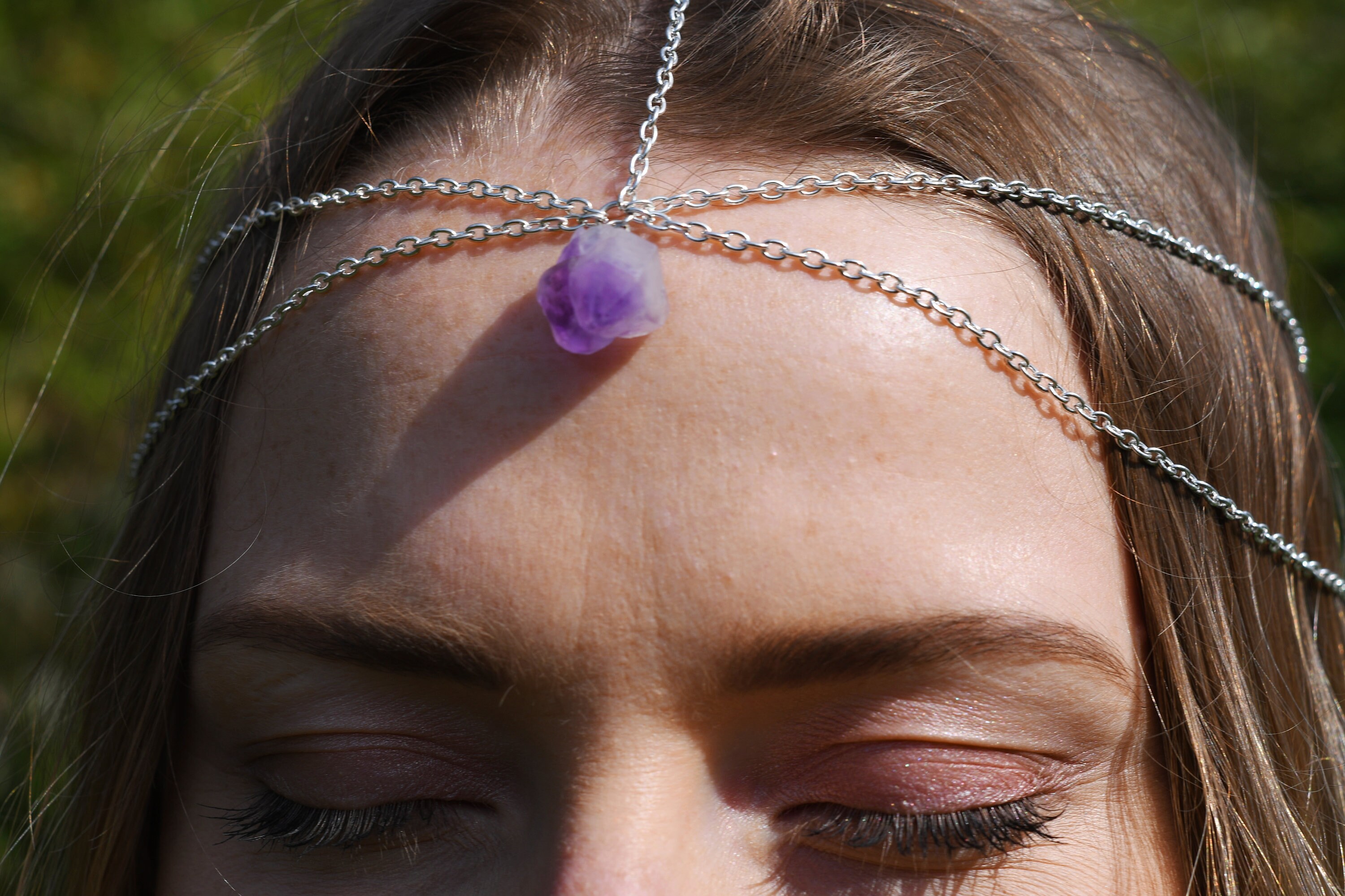 Crystal head chain crystal crown boho headpiece bridal Etsy