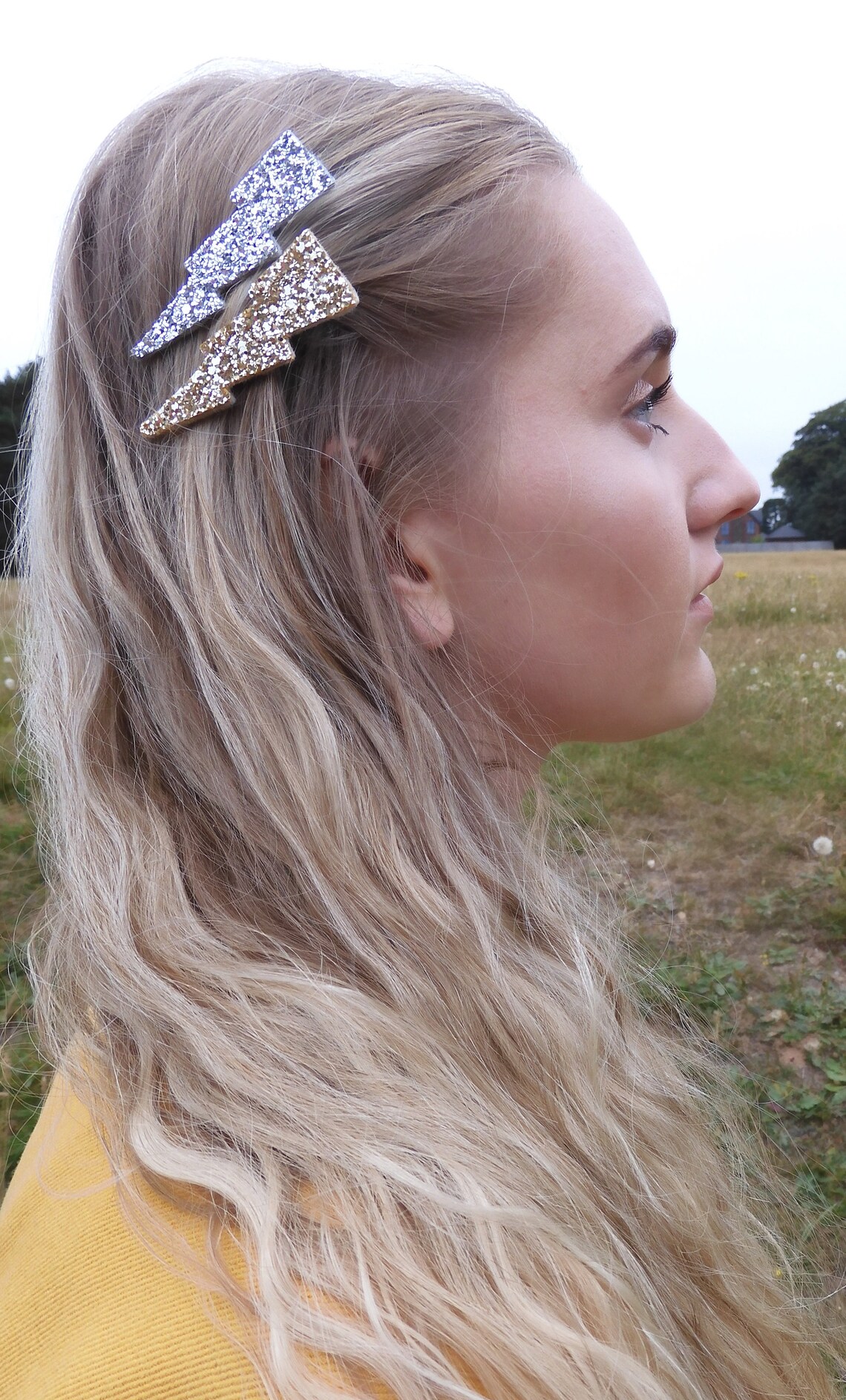 Lightning bolt hair clip lightning hair clip star hair clip Etsy