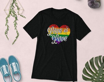 Koszulka LGBTQ, Koszulka Love is Love, Koszulka Pride, Koszulka Rainbow, Prezent Love is Love, Koszulka Premium Vintage