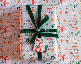 Christmas Gift Wrap / Festive Christmas Paper / Wrapping Paper / Wrapping Paper Sheets / Christmas