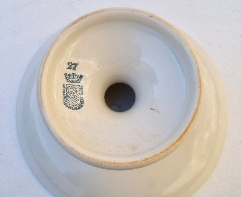 French Cake Stand St Amand terre de fer Fruit decoration ironstone 1920/'s