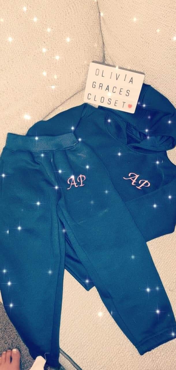 Personalised Kids Tracksuits Hoody Joggers Initials or Name Etsy UK