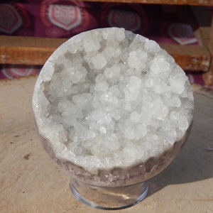 Amethyst Crystal Geode Open Mouth Sphere, Crystal Amethyst Sphere, Open Mouth Amethyst Sphere